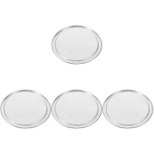 4Pcs Non-Stick Silver Pizza Pan Lid Aluminum Alloy for Home Oven Use
