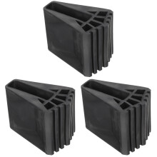 3Pièces Protège Pieds D'échelle En Caoutchouc Noir Durable Stable