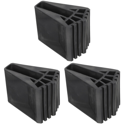 3Pièces Protège Pieds D'échelle En Caoutchouc Noir Durable Stable