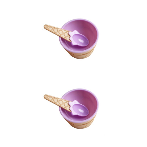 2Pièces Bols À Glace Créatifs Violet En Pour Enfants