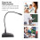 Gooseneck Microphone 360 Adjustable Noise Cancelling, Black 10