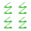 4Pcs Green Rose Thorn Remover Tool Durable Iron Plastic Floral Pruning 5
