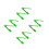 4Pcs Green Rose Thorn Remover Tool Durable Iron Plastic Floral Pruning 8