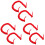 6Pcs Spring-Loaded Red Coiled Telephone Cords Durable Phone Cables 1