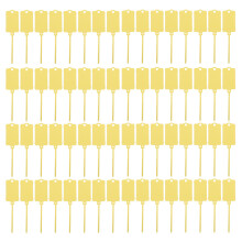 120Pcs Durable Yellow Plastic Cable Ties with Waterproof Writable Tags