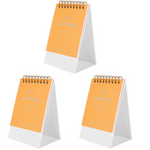 3Pcs Small Yellow Desk Calendar 2024 Paper Office Accessories