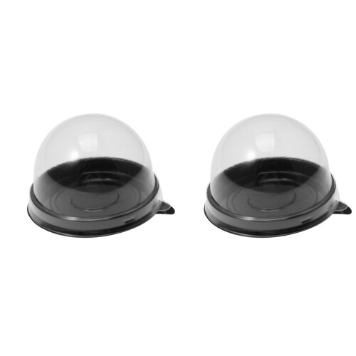 100Pcs Black Plastic Cake Boxes Food Grade Waterproof Gift Packaging