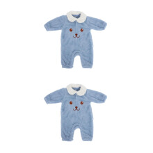 2Pcs Newborn Baby Winter Romper Blue Infant Suit Warm Long Sleeve