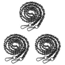 3Pcs Silver Metal Replacement Bag Chains Sturdy Crossbody Purse Straps