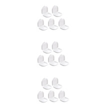 15Pcs Portable White Denture Box Snap Lock Ventilated Case