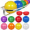 75Pcs Multi Colored Hollow Plastic Balls for Party Raffle and Drawing 1