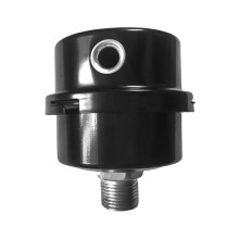 2Pcs Black Iron Air Intake Muffler Filter for Oil-Free Air Compressor