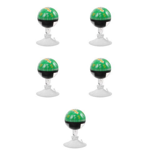 5Pcs Portable Suction Cup Compass ABS for Car Dashboard Outdoor Use