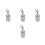4Pcs Stainless Steel Rope Connector Link Silver Cord End Stopper 4