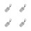 4Pcs Stainless Steel Rope Connector Link Silver Cord End Stopper 7