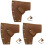 3Pièces Cuir Marron Étuis Protecteurs Pliable Utiles 1