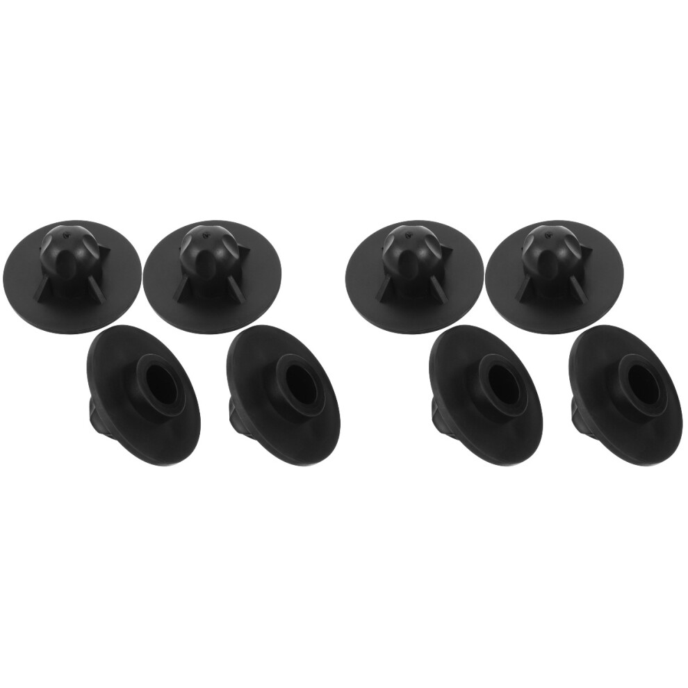 8Pcs Black Plastic Outdoor Furniture Glides Chair Leg Floor Protectors 3713519449655
