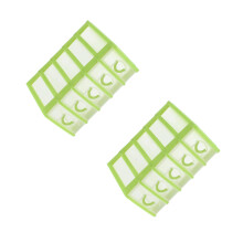 2Pcs Green Plastic Drawer Organizer 5 Layers Clear Office Storage Box