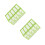 2Pcs Green Plastic Drawer Organizer 5 Layers Clear Office Storage Box 1