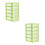 2Pcs Green Plastic Drawer Organizer 5 Layers Clear Office Storage Box 4