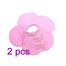 2Pcs Pink Dog Elizabethan Collar Cloth Circular Cone for Surgery