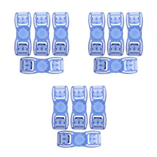 12Pcs Small Blue Universal Buckles for Swimming Goggles Quick Release