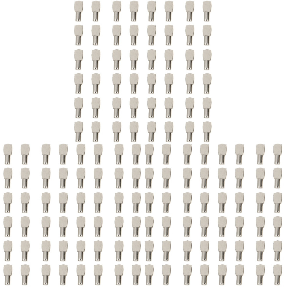 150Pcs Silver Cabinet Shelf Pegs Steel Material For Bookshelf Use 3713519488333