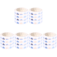 6Pcs Light Blue Washi Paper Band for Decoration