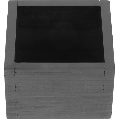 2Pcs Wooden Sake Box Multi-Purpose Cup Holder Black for Home 1
