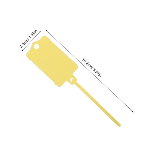 120Pcs Durable Yellow Plastic Cable Ties with Waterproof Writable Tags 1
