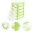 2Pcs Green Plastic Drawer Organizer 5 Layers Clear Office Storage Box 7