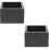 2Pcs Wooden Sake Box Multi-Purpose Cup Holder Black for Home 6