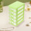 2Pcs Green Plastic Drawer Organizer 5 Layers Clear Office Storage Box 8