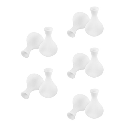10Pcs White Ceramic Bud Vase Small Flower Pot Rustic Boho Home Decor