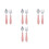 4Sets Compact Pink Baby Spoon Fork Training Utensils Stainless Steel 1