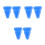 6Pcs Blue Silicone fork Mounting Base Triangle for Music Use 8