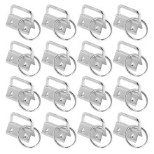 100Pcs Silver Key Fob Hardware Key Chain for Belts Bags and Wristlets