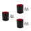 3Pcs Durable PU Cups Black Quiet Lined for Tabletop Party Games 1