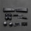 For Gameboy Micro-GBM Console Full Set Left Right L R A B D-Pad Buttons Key Replacement for GBM Console Black 4