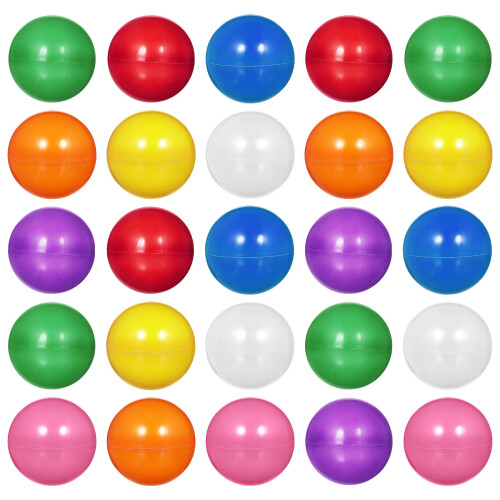 75Pcs Multi Colored Hollow Plastic Balls for Party Raffle and Drawing 2