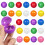75Pcs Multi Colored Hollow Plastic Balls for Party Raffle and Drawing 5