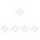 40Pcs White Resin Chopstick Rest Spoon Fork Holder for Table 6