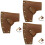 3Pièces Cuir Marron Étuis Protecteurs Pliable Utiles 7