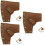 3Pièces Cuir Marron Étuis Protecteurs Pliable Utiles 8