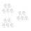 15Pcs Portable White Denture Box Snap Lock Ventilated Case 4