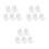 15Pcs Portable White Denture Box Snap Lock Ventilated Case 5
