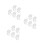 15Pcs Portable White Denture Box Snap Lock Ventilated Case 7