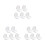 15Pcs Portable White Denture Box Snap Lock Ventilated Case 8