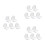 15Pcs Portable White Denture Box Snap Lock Ventilated Case 9