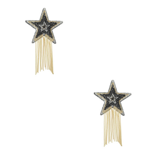 2Pcs Delicate Star Shaped Resin Patch Iron on DIY Clothes Decoration 1